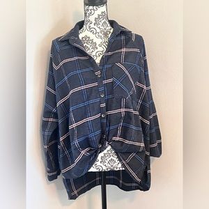 Plaid blue flannel